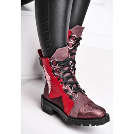 Stivali Donna Pelle Maciejka Borgogna 04184-23 / 00-3 rosso 2