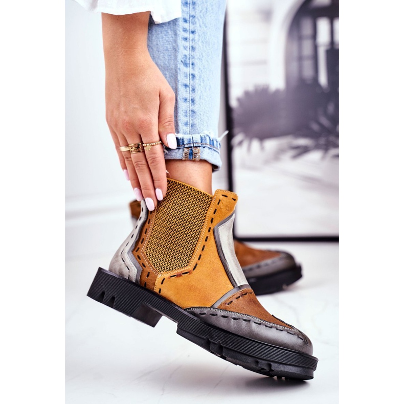 Stivaletti Jodhpur in pelle da donna Maciejka Yellow 04634 multicolore giallo 1