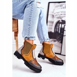 Stivaletti Jodhpur in pelle da donna Maciejka Yellow 04634 multicolore giallo 2