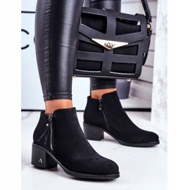 S.Barski Stivali da donna con tacco Warm Black Blanche nero 1