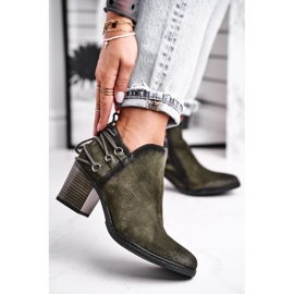 Stivali Donna Con Tacco Maciejka Primavera Pelle Oliva 04812-24 verde 1