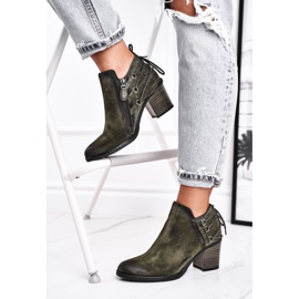 Stivali Donna Con Tacco Maciejka Primavera Pelle Oliva 04812-24 verde 2
