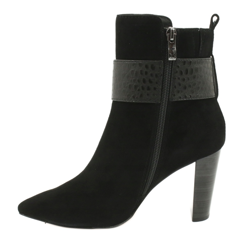 Caprice Stivali in pelle nera con fibbia 25317-25 025 nero 1