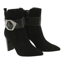 Caprice Stivali in pelle nera con fibbia 25317-25 025 nero 4