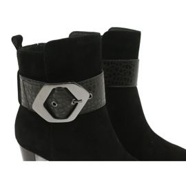 Caprice Stivali in pelle nera con fibbia 25317-25 025 nero 5