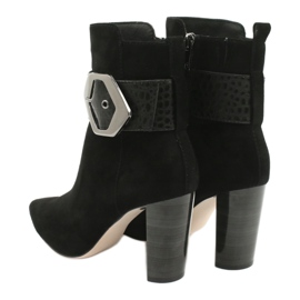Caprice Stivali in pelle nera con fibbia 25317-25 025 nero 3