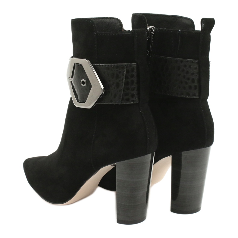 Caprice Stivali in pelle nera con fibbia 25317-25 025 nero 3