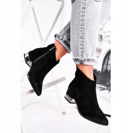 Stivali caldi in pelle da donna Laura Messi Nero 2207 1