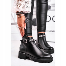 Stivali caldi in pelle da donna Laura Messi Nero 2055 1