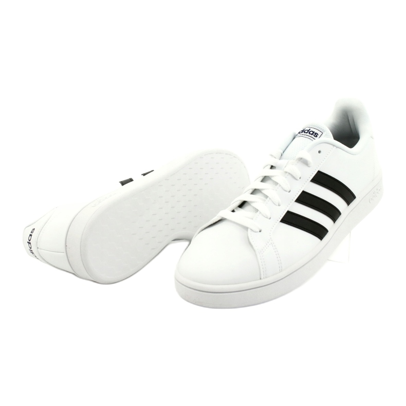 Scarpe Adidas Grand Court Base M EE7904 bianca nero 2