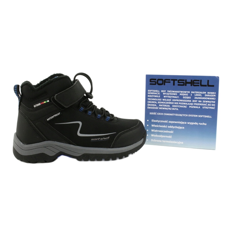 Stivali sportivi soft-shell con membrana American Club HL38 / 20 nero blu 5