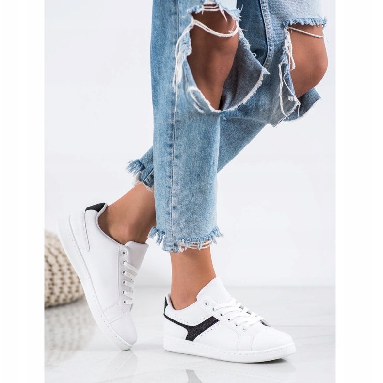 SHELOVET Scarpe sportive alla moda bianca 1
