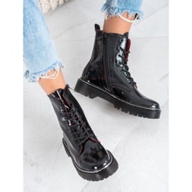 VINCEZA operai laccati nero 2