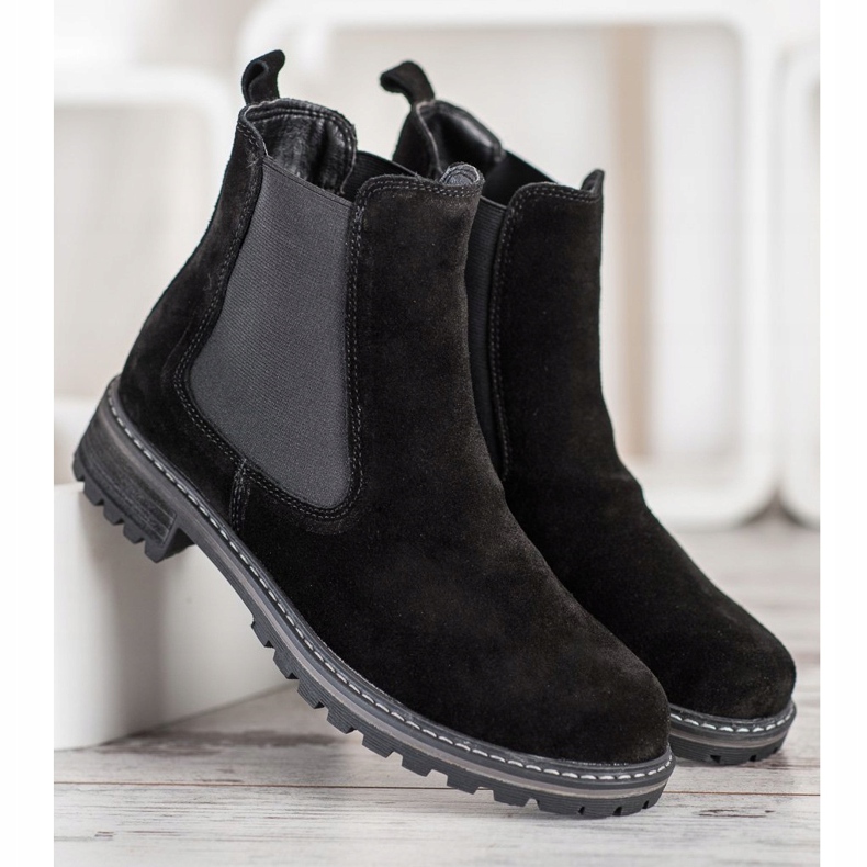 Filippo Stivaletti Chelsea in pelle nero 1