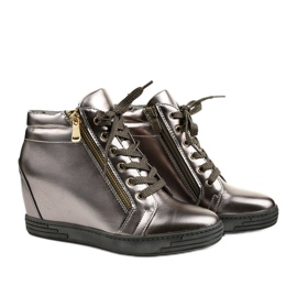 Sneakers grigie con cerniera Aqiava oro grigio 2