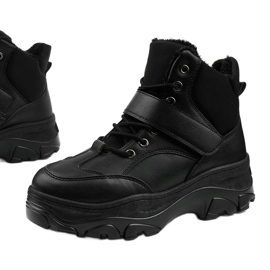 Sneakers sportive nere alla moda realizzate in ecopelle Soulsille nero 1