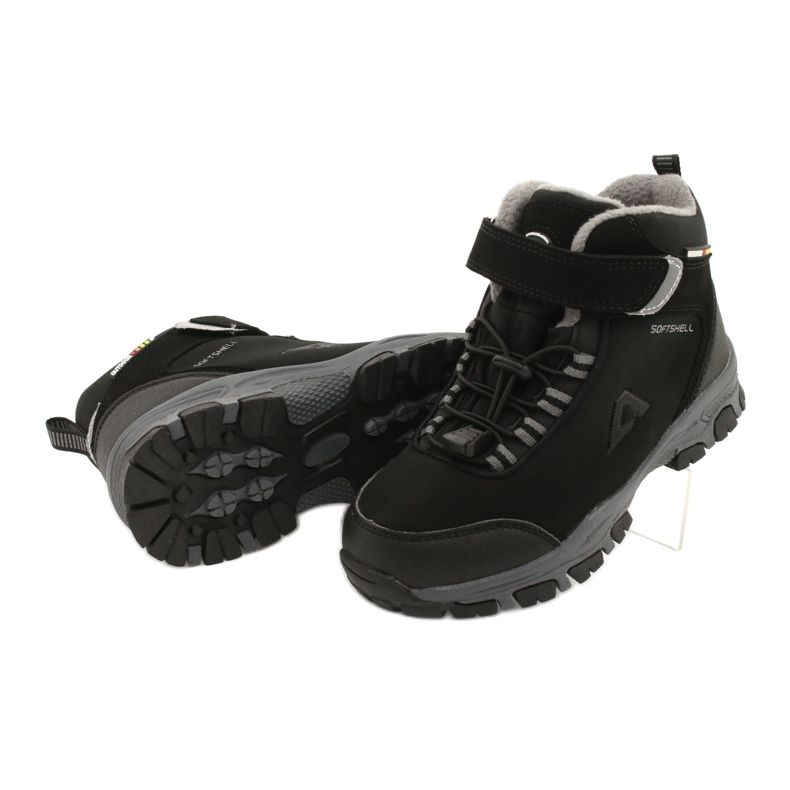 American Club Stivali softshell americani stivali invernali con membrana nero grigio 3