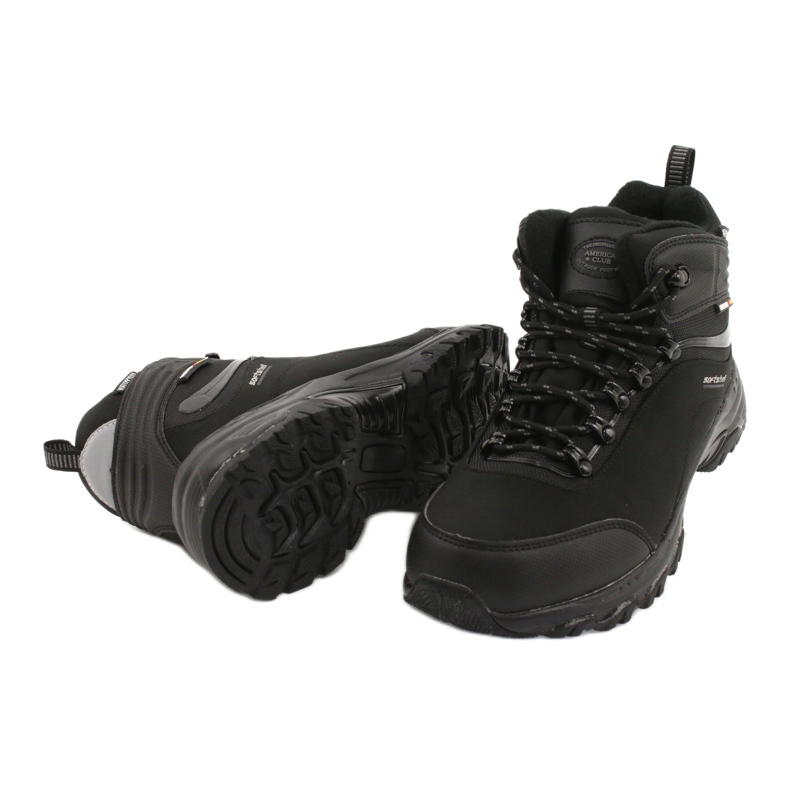 American Club Stivali Softshell da trekking americani con membrana nero 3