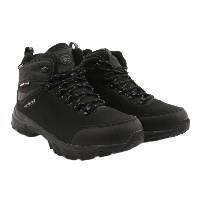 American Club Stivali Softshell da trekking americani con membrana nero 4