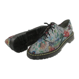 Stringate da donna Oxford in pelle Fiori Maciejka 04087-43 multicolore 5