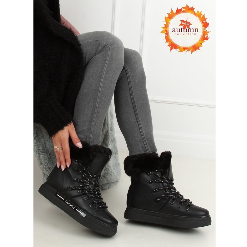 Stivali da neve neri con isolamento spesso BK903 Black nero 1