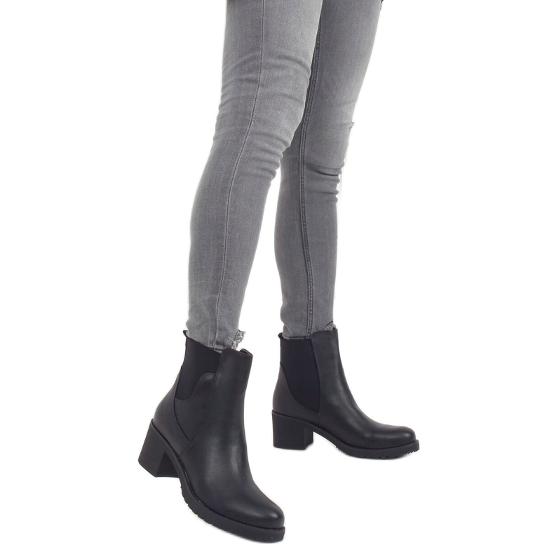 Stivali neri J19-85 Jodhpur neri da donna nero 1