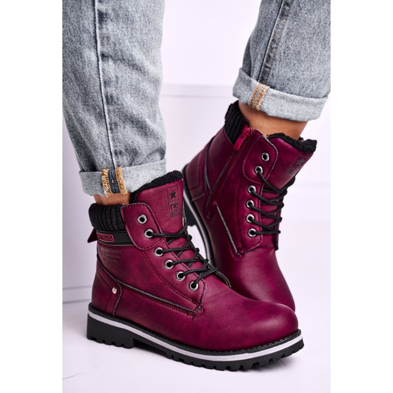 EVE Stivali da donna Borgogna Grunders rosso multicolore 2