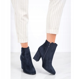 SHELOVET Stivali blu navy su un pilastro 2