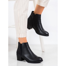SHELOVET Comodi stivali con tacco alto nero 1