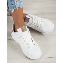 SHELOVET Scarpe Sportive Con Glitter bianco 1