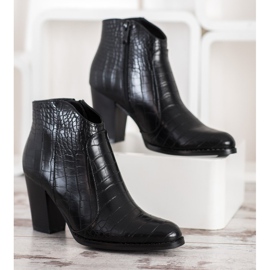 Filippo Stivali alla moda con stampa serpente nero 2