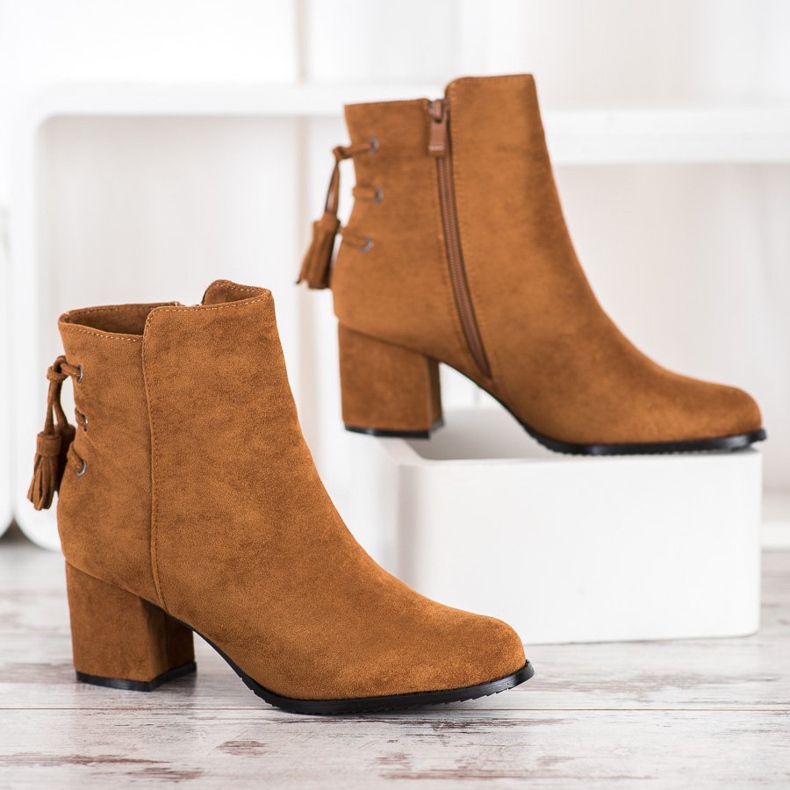 SHELOVET Stivali Con Frange marrone 2