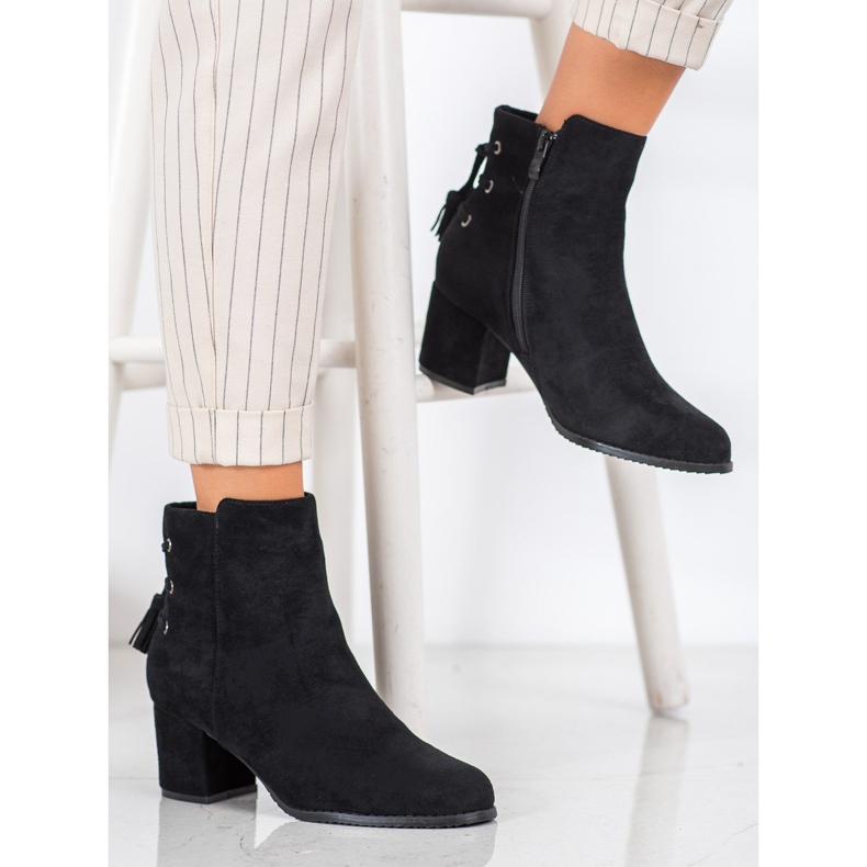 SHELOVET Stivali Con Frange nero 2