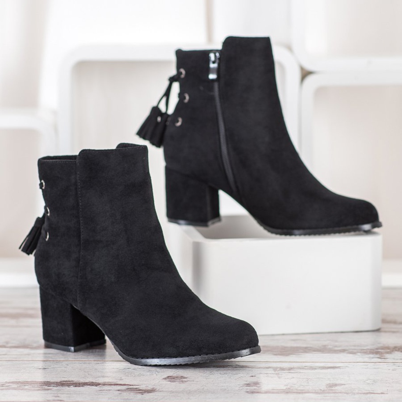 SHELOVET Stivali Con Frange nero 1