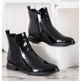 Filippo Stivaletti Chelsea laccati neri nero 2