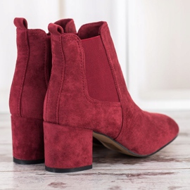 Small Swan Stivaletti slip-on con tacco alto rosso 1