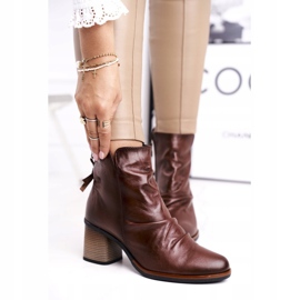 Stivali da donna con tacco alto Maciejka Marrone 04757-02 2