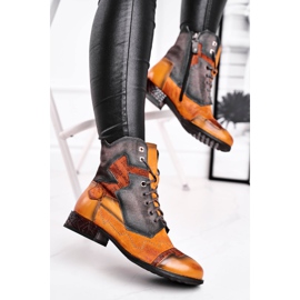 Stivali da donna Stivali caldi in pelle Maciejka Giallo 04625-07 marrone 1