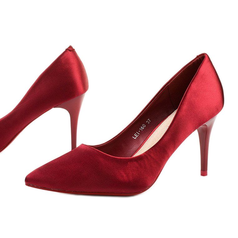 Décolleté rosse sul tacco LEI-160 rosso 1
