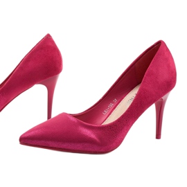 Décolleté lampone su tacco LEI-135 rosso 1