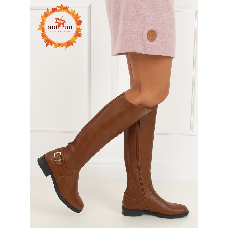 Stivali cammello da donna H9208 Camel marrone 1
