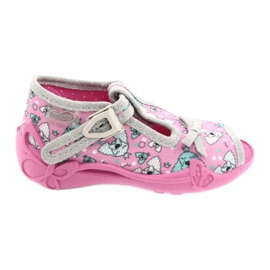 Scarpe per bambini Befado 213P120 rosa d'argento grigio 2
