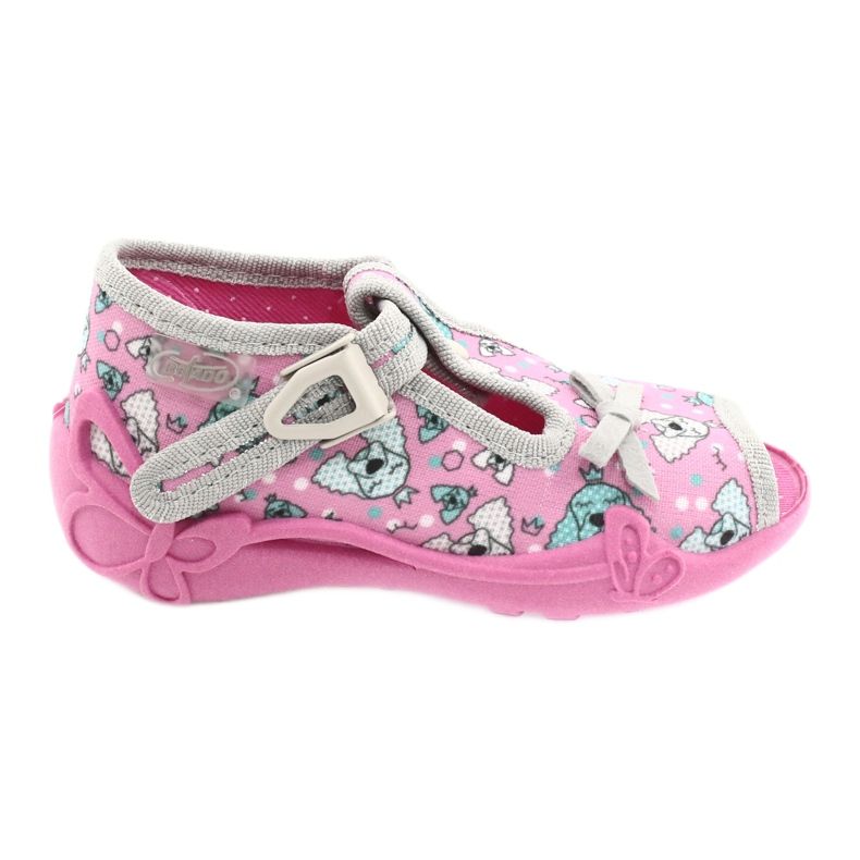 Scarpe per bambini Befado 213P120 rosa argento grigio 2