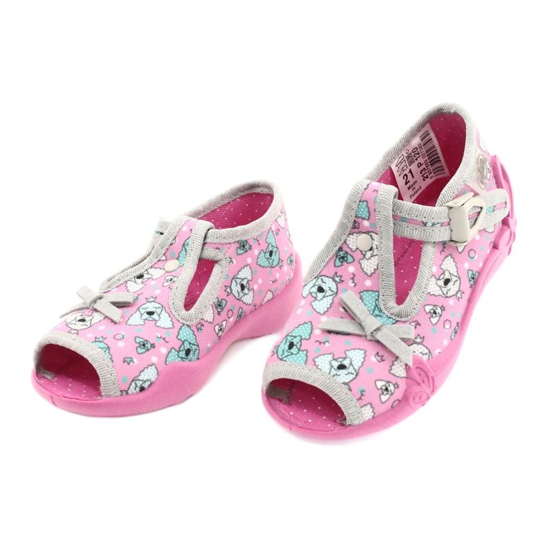 Scarpe per bambini Befado 213P120 rosa argento grigio 4