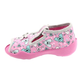 Scarpe per bambini Befado 213P120 rosa d'argento grigio 3
