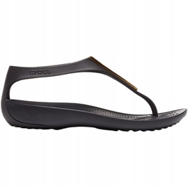 Crocs sandali donna Serena Metallic Bar Fp W nero e oro 206420 751 d'oro 1