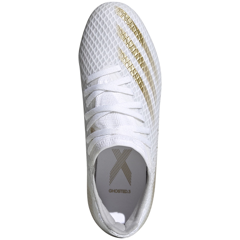 Scarpe da calcio Adidas X GHOSTED.3 Fg Junior EG8210 bianco bianco 1