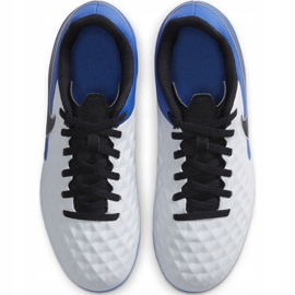 Nike Tiempo Legend 8 Club FG / MG Junior AT5881 104 scarpe da calcio bianco bianco 1