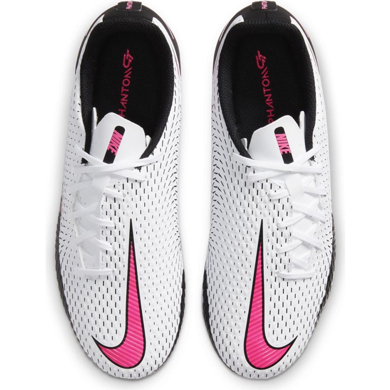 Nike Jr Phantom Gt Academy FG / MG CK8476 160 scarpe da calcio bianca bianca 1