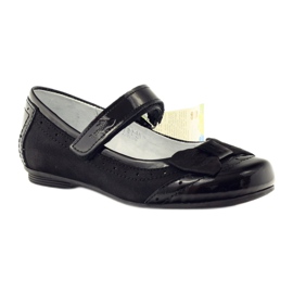 Ballerine fiocco in pelle nera Ren But 4202 nero 1